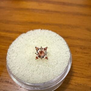 BVLA 14k rose gold “mini pleades” Champagne sapphire and vs white diamonds 14g